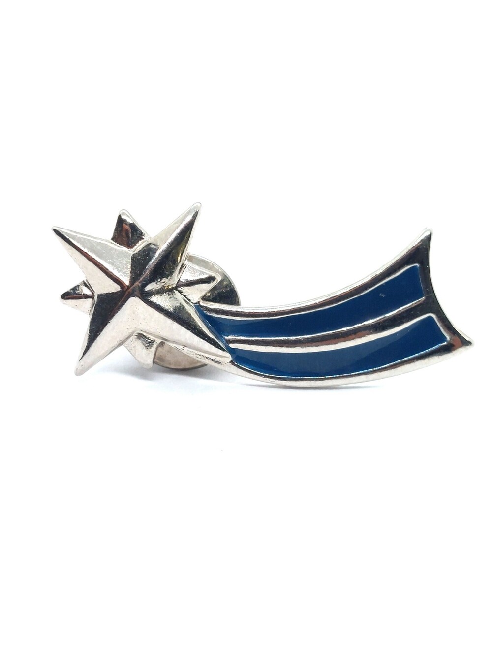 Shooting Star Pin Silver Blue Enamel Achievement Award Success Celebration